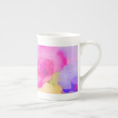 Felle Roze Bloemige Waterverf Mok (Rechts)