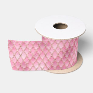Felle Roze Draak Schubben Satijnen Lint