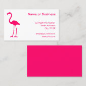 Felle Roze Flamingo Visitekaartje (Voorkant / Achterkant)