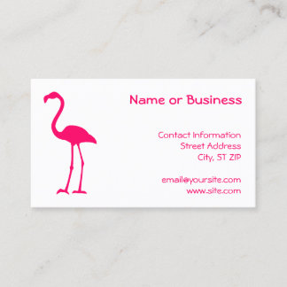 Felle Roze Flamingo Visitekaartje