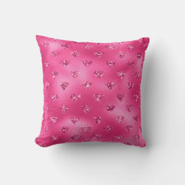 Felle Roze Glam Schitterende Diamanten Patroon Kussen