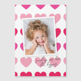 Felle Roze Harten Foto Valentijnsdag Kaart