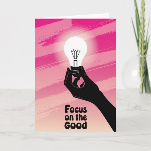 Felle Roze Lamp Idee Focus op het Goede kaart (Voorkant)