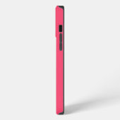 Felle roze monogram initiaal iPhone hoesje (Linkerkant)