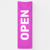 Felle Roze OPEN Banner (Verticaal)