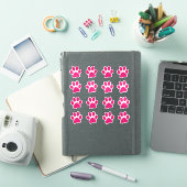 Felle roze pootafdrukken sticker (iPad Cover)