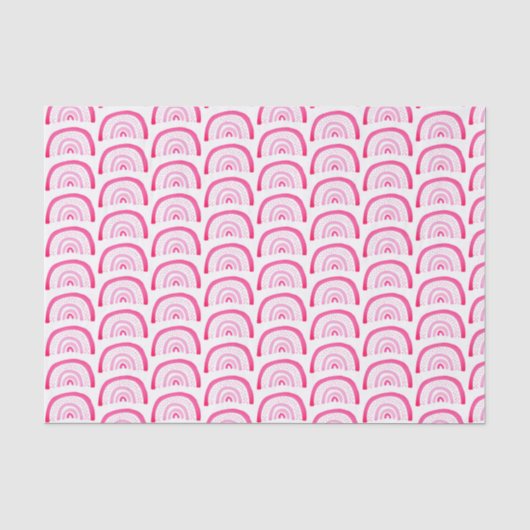 Felle roze regenboogprint tissuepapier (Voorkant)