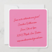 Felle roze rode script minimalistische afstudeerfe kaart (Voorkant)
