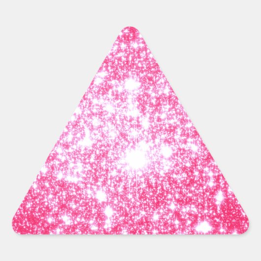 Felle Roze Sterren Sticker (Voorkant)