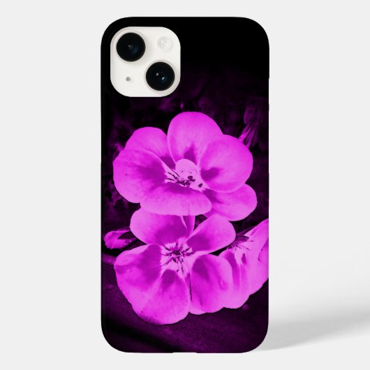 Felle Roze Tropische Bloemen Case-Mate iPhone Case (Achterkant)