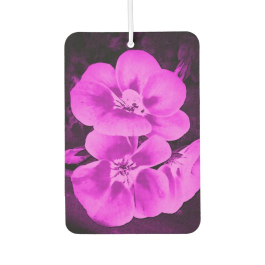 Felle Roze Tropische Bloemen Luchtverfrisser (Voorkant)