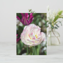 Felle roze tulpen op een zonnige dag  kaart