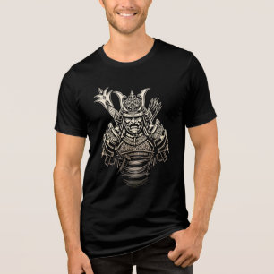 Felle Samoerai Krijger – Moedige Japanse Harnas Tri-Blend Shirt