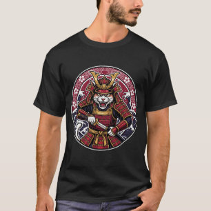 Felle Samurai Kat Japanse Vector Kunst Tank Top