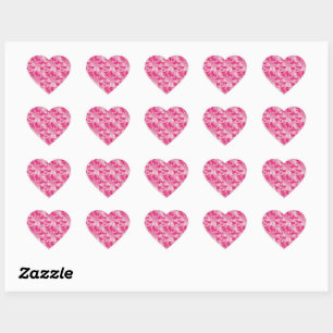 Felle schittering roze camouflage Chic Camo-liefhe Hart Sticker