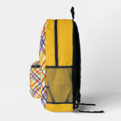 Felle schoolruit geel monogram bedrukte rugzak (Rechts)