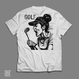 Felle Schreeuwende Vrouwelijke Golfer - Grappige I Tri-Blend Shirt