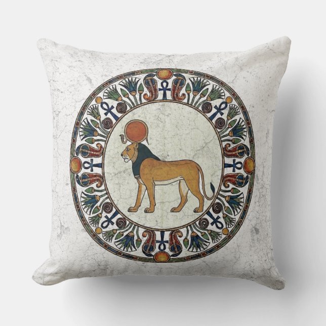 Felle Sekhmet: Heilige Leeuwin van het Oude Egypte Kussen (Voorkant)