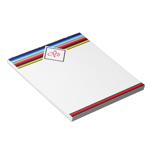 Felle serape strepen notitieblok (Schuin)