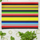 Felle serape strepen theedoek (Gevouwen)