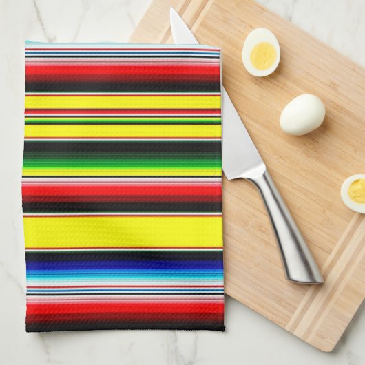 Felle serape strepen theedoek (Quarter Fold)