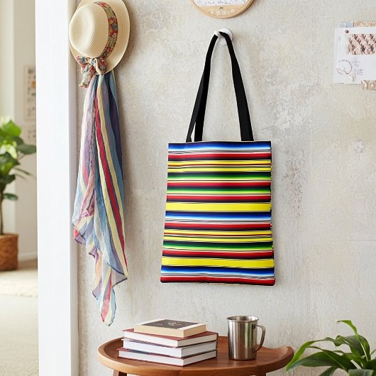 Felle serape strepen tote bag