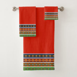 Felle sierontwerp badhanddoekenset bad handdoek