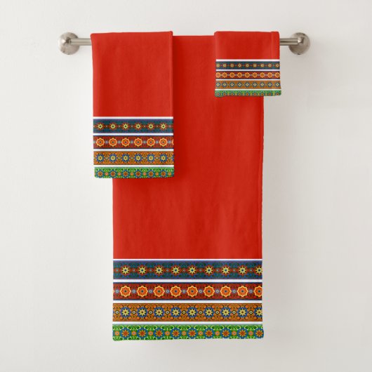 Felle sierontwerp badhanddoekenset bad handdoek (Insitu)