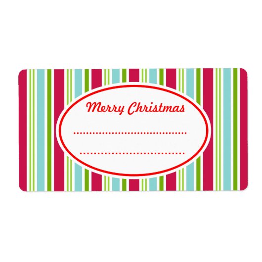 Felle Snoep Kerst Keuken Labels (Voorkant)