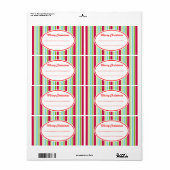 Felle Snoep Kerst Keuken Labels (Full Sheet)