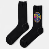 Felle Sokken Donkere Koolstof Met Logo (Links)