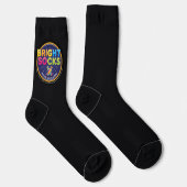 Felle Sokken Donkere Koolstof Met Logo (Rechts)