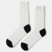 Felle sokken RANDOPIX effen kleuren helder wit (Links)