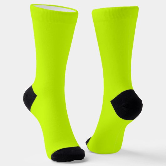 Felle Sokken RANDOPIX Effen Kleuren Hyper-Lime Glo (Gebogen)