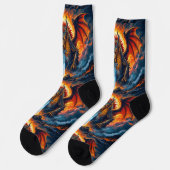 Felle sokken UNISEX Draak met zwaard 0040758 (Links)