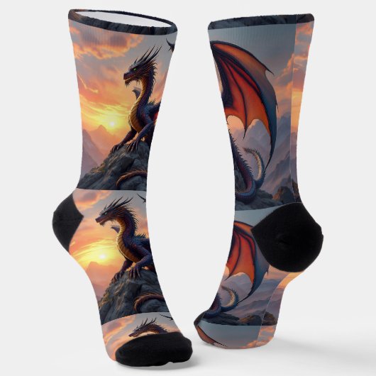 Felle sokken UNISEX Rock Dragon 0040761 (Gebogen)