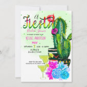 Felle Strepen Fiesta Succulenten Bruidsdouche Kaart (Voorkant)