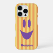 Felle Strepen Speelse Smiley Gezicht iPhone Hoesje (Achterkant)