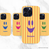 Felle Strepen Speelse Smiley Gezicht iPhone Hoesje