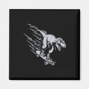 Felle T-rex Skateboarden Bliksemsnelheid  Magneet