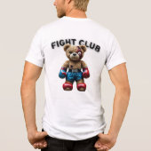 Felle teddybeer met bokshandschoenen Tri-Blend shirt (Achterkant)
