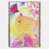Felle Tie-Dye Vogels Deken (Voorkant Verticaal)