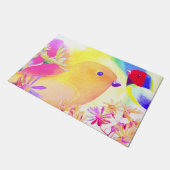 Felle Tie-Dye Vogels Deurmat (Schuin)