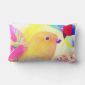 Felle Tie-Dye Vogels Kussen (Achterkant)