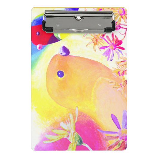 Felle Tie-Dye Vogels Mini Klembord (Voorkant)