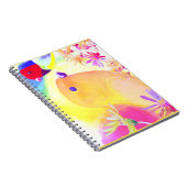 Felle Tie-Dye Vogels Notitieboek (Rechterzijde)