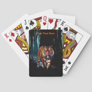 Felle Tijger Donker Woud Pokerkaarten