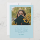 Felle Toekomst Sterren Multi Foto Turquoise Afstud Aankondiging (Achterkant)