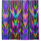 Felle tribale chevron douchegordijn (Voorkant)