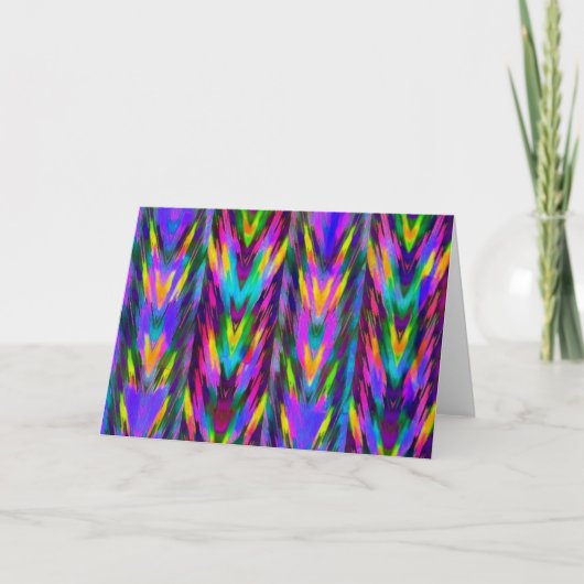 Felle tribale chevron kaart (Voorkant)